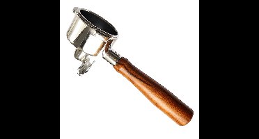 Portafilter 54mm met dubbele uitloop - geschikt voor Sage, Breville, Solis - Essentials - RVS met hout - Espressomachine - Piston - Filterdrager - Barista