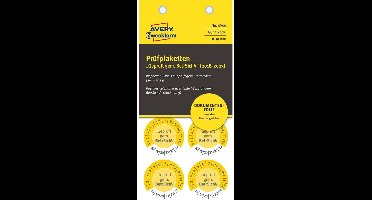 80x teststickers getest volgens BetrSichV 2018-2023 30mm gele folie