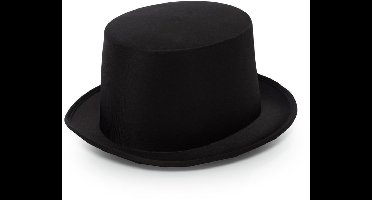 Partychimp Hoed Satijn Carnaval Accessoires voor bij Carnavalskleding Dames Carnavalskleding Heren Verkleedkleren Volwassenen - Zwart - One-size