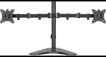 Dubbele monitor arm | Draaibaar | Kantelbaar | Max. gewicht:9kg per arm | 17 t/m 32 inch | Allteq