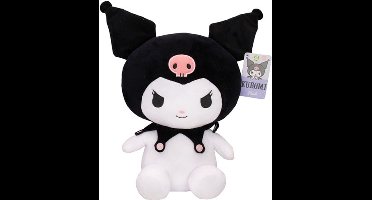 Kuromi Zwart Hello Kitty Pluche Knuffel 35 cm - Speelgoed Knuffels voor Kinderen Meisjes - Kat Cat Kitten Plush Toy - Melody, Kuromi, Hello Kitty