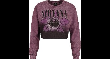Nirvana Flower Dames Sweatshirts - bordeaux - XL