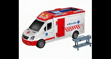 Ambulance speelgoed met sirene en licht - Pull back aandrijving - 3-6 jaar