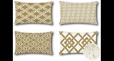 Boraboi® Kussenhoezen Set van 4 Stuks, Waterafstotend en Ademend voor Buiten en Binnen Gebruik