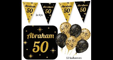 50 jaar Abraham 5 delig feest versiering pakket Classy Party.