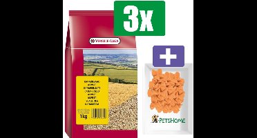 Versele Laga Voedermiddel Kanarie witzaad 1 kg – 3 Zakken – Inclusief 6 stuks PetsHome Fruitkuipjes