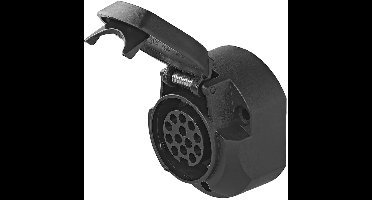 ProPlus Stekkerdoos 13-polig - Type Jaeger - Met Micro Switch - Zwart