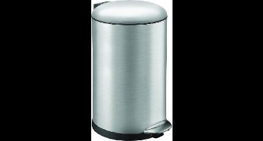 EKO Belle Deluxe pedaalemmer 20 Liter – Prullenbak met uitneembare afvalemmer – Fingerprint-proof – Soft-close – H48.4xL36.4xB33 cm – Mat Zilver