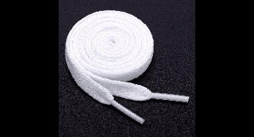 *** 1 Paar Platte Veters Wit 120cm - van Heble® ***