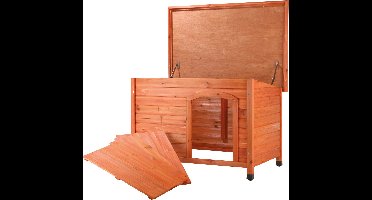 Trixie Natura Hondenhok Classic Met Plat Dak Bruin