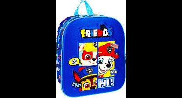 Paw Patrol - Marineblauwe 3D kleuterschool rugzak voor een jongen 32x27x11 cm