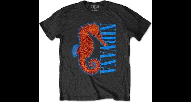 Nirvana - Seahorse Heren Tshirt - XL - Zwart