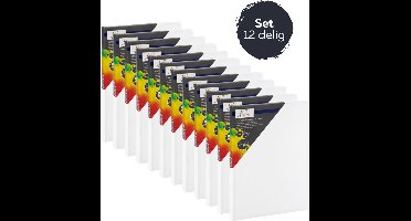 Schildersdoeken Set 12pcs - Formaat 30x40 cm - geschikt voor acryl-, olie- en aquarelverf - hoogwaardige kwaliteit canvas - perfect voor schilderijen op middelgroot formaat