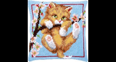 Vervaco - Kruissteekkussen kit - Hangend aan een tak - PN-0148242 - Borduren - Borduurpakket - Borduurpakket volwassenen - Borduurpakket kind