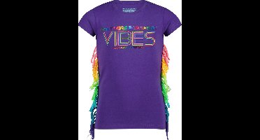 4PRESIDENT T-shirt meisjes - Deep blue - Maat 110 - Meiden shirt