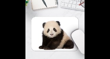 Muismat - Schattige Panda Welp - 25x18 cm - 2 mm Dik - Muismat van Vinyl