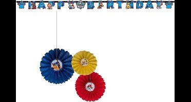 Paw Patrol - Feestversiering - Kinderfeest - Verjaardag - Themafeest - Feest - Slinger - Waaier hangdecoratie.