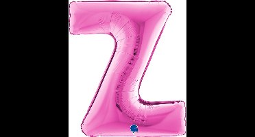 Folieballon 100cm letter Z - fuchsia roze