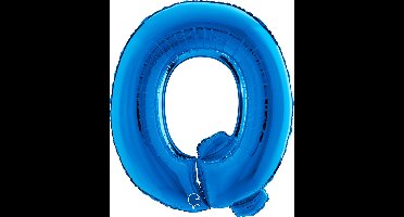 Folieballon 100cm letter Q blauw