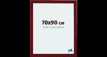 Your Decoration - Fotolijst 70x90 cm - MDF - Wijnrood Geveegd - Mura