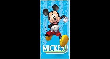 Disney Mickey Mouse - Badhanddoek - 140 x 70 cm. - Strandlaken - Sneldrogend - Blauw