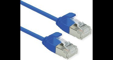 ROLINE F/UTP DataCenter Patchkabel Cat.6A (Class EA), LSOH, extra dun, blauw, 3 m