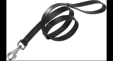 Ferplast Natural Hondenriem / Hondenlijn - Leder - Zwart - Breedte 15 mm - Lengte 180 cm