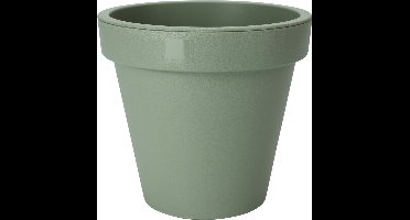 Pro Garden Plantenpot/bloempot Botanic - Tuin buiten - kunststof - groen - Dia 25 cm - rond