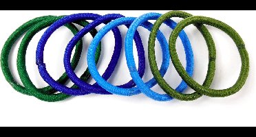 Endless elastiek groen-blauw