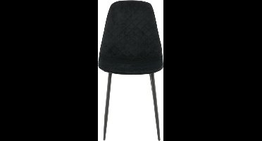 Venture-Home-Eetkamerstoelen-2-st-Polar-fluweel-met-stiksels-zwart