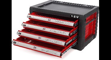 HBM 4 Laden Gereedschap Opzetkast - ROOD