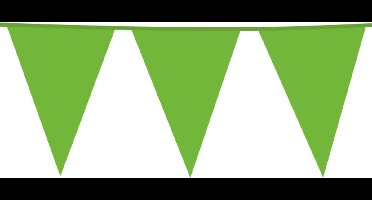 3x Giga Vlaggenlijn Licht Groen 30x45cm 10m - Vlaggen XL Groot thema feest festival