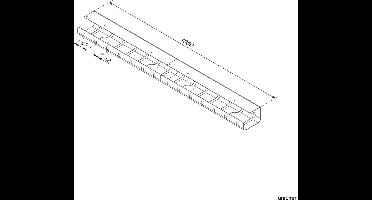 ROLINE kabelgoot, voor montage onder bureau (2 stuks), zwart