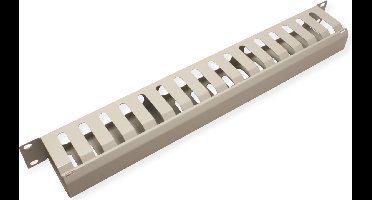 VALUE 19" Frontplaat 1 HE met rangeerkanaal 40 x 60 mm, grijs