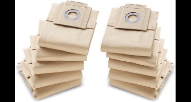 10 Papieren Stofzuigerzakken - papieren filterzakken voor Kärcher Professional T7/1 (eco!efficiency), T9/1 (BP), T10/1, T10/1 (Adv / Eco!efficiency) - 6.904-333.0