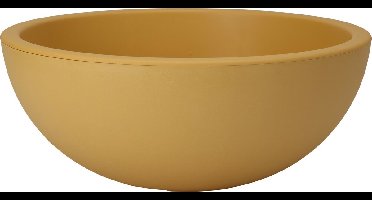 Pro Garden Plantenpot/bloempot ronde schaal - kunststof - okergeel - D40 x H16 cm - Voor buiten