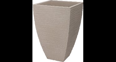 Pro Garden Plantenpot/bloempot Dunes - Tuin - stevig kunststof - zand/beige - D40 x H60 cm - Voor buiten