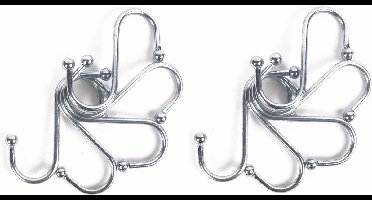 Benson S-haken / ophanghaken - 10-delig - van metaal - 70 mm