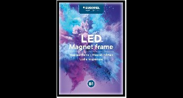 Europel posterlijst met magneet – Kliklijst – Wissellijst – B1 – 70,7 x 100 cm – Zwart – LED verlichting – Incl. bevestigingsmateriaal
