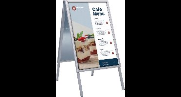 Europel Stoepbord - Kliklijst B1 formaat - 70,7 x 100 cm - 32 mm frame - Dubbelzijdige presentatie - Spatwater bestendig - Gemakkelijk op te bergen