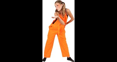 Party Tuinbroek Oranje Kinderen Premium - Maat 140