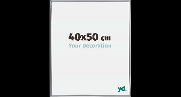 Your Decoration - Fotolijst 40x50 cm - Kunststof - Zilver Hoogglans - Annecy