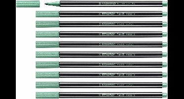 Markeerstiften Stabilo Pen 68 metallic Groen 10 Stuks