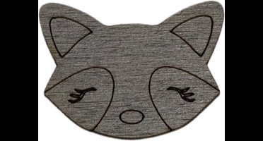 Houten Naaldenmagneet Wasbeer