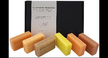 Savon de marseille Zeep pakket Ananas, Mandarijn, Abrikoos, Grapefruit, Mango, Sinaasappel - beterschap pakket - fruit pakket-