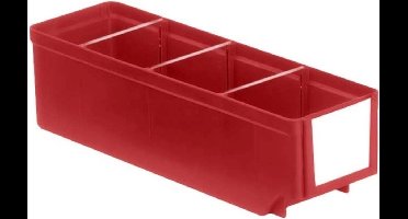 Stellingbak,magazijnbak, materiaalbak, onderdelenbak met de afmeting van 30 x 9,3 x 8,3 cm (LxBxH) verpakt per 5 stuks.
