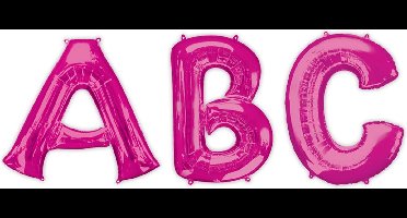 AMSCAN - Fuchsia aluminium letter ballon - Roze