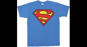 DC Comics Superman Heren Tshirt -L- Shield Blauw