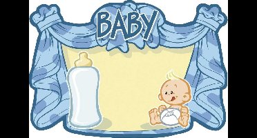 Haza Original Kroonschild Geboorte Zoon Blauw/geel