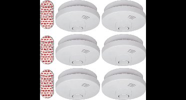 ELRO FS1510 Rookmelder met 10 Jaar Batterij en Magneet Montage - Voldoen aan Europese norm EN14604 - 6 stuks
